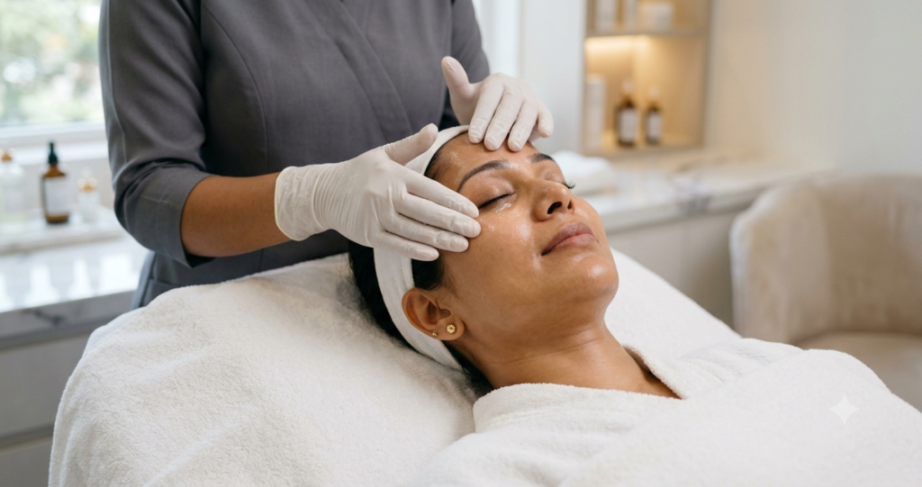 Under-eye facial rejuvenation treatment for younger-looking skin at Dew Clinic Chennai